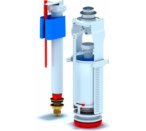 Изображение товара Набор с нижней подводкой АНИ Пласт 1/2" с латунным штуцером, кнопка хромированная  WC8520C