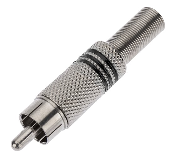 Изображение товара Разъем штекер RCA PROCONNECT металл под винт черный/красный 100 шт 14-0410-4