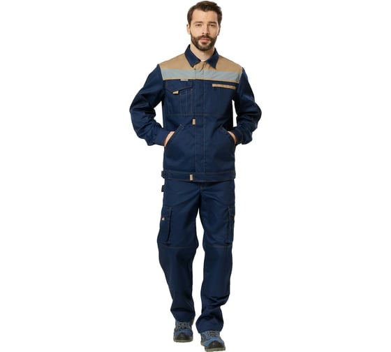 Изображение товара Куртка Эксперт Спецодежда Рольф 2 темно-синий/бежевый, р. 60-62, рост 170-176 6446000047708
