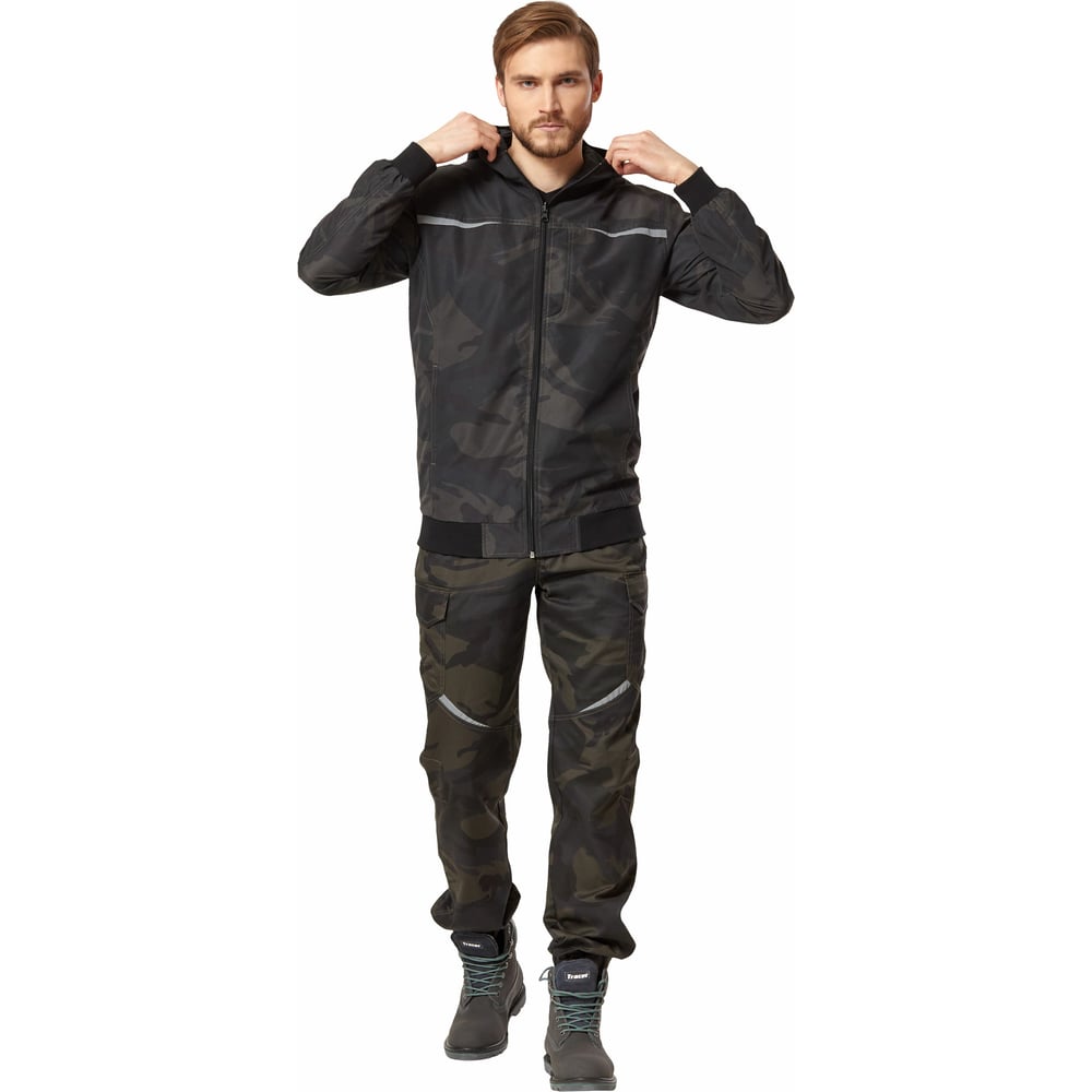 Изображение товара Куртка-ветровка Эксперт Спецодежда Аксель КМФ хаки/черный 48-50 рост 182-188 мужская