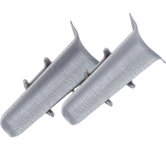 Изображение товара Внутренний угол для плинтуса DECONIKA (70 мм; 186 Алюминий; 2 шт.) Д-П70-В-Ф2 186 АЛМ