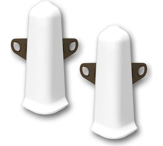 Изображение товара Наружный угол для плинтуса DECONIKA (70 мм; 001 Белый; 2 шт.) Д-П70-Нк-Ф2 001 БЕЛ