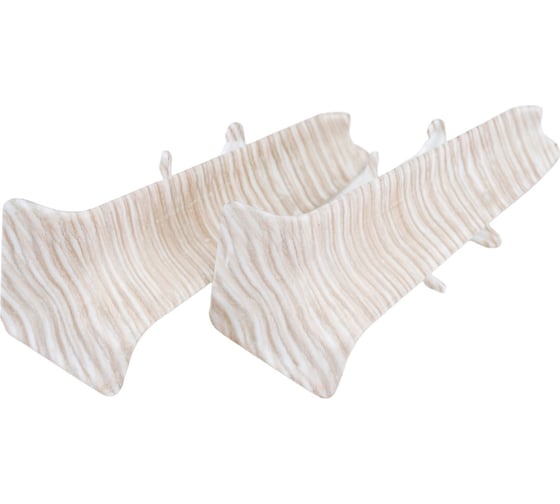 Изображение товара Внутренний угол для плинтуса DECONIKA (70 мм; 255 Ясень бьянко; 2 шт.) Д-П70-В-Ф2 255 ЯСН БНК