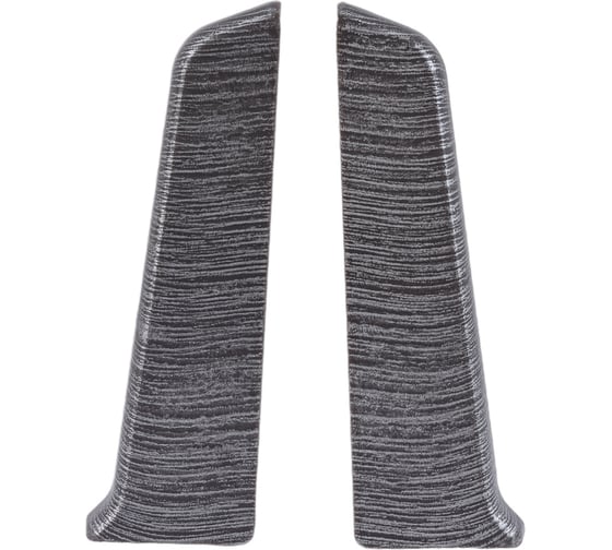 Изображение товара Торцевые заглушки для плинтуса DECONIKA (70 мм; 187 Алюминий темный; 2 шт.) Д-П70-Тп-Ф1 187 АЛМ ТЕМ