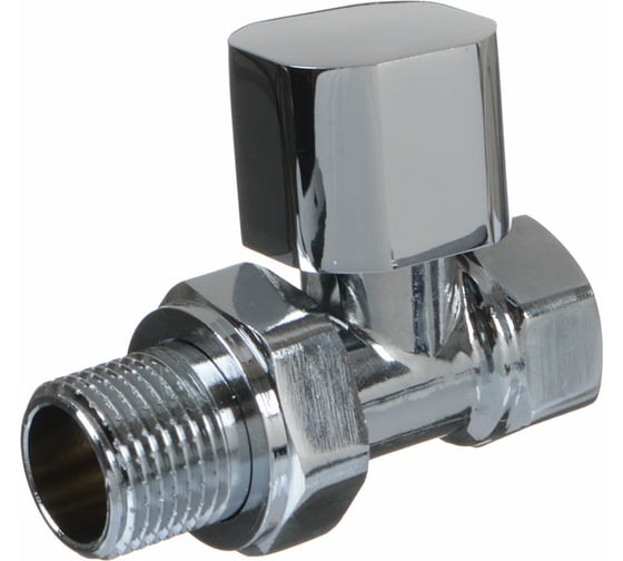 Изображение товара Кран для радиатора Terma прямой 1/2" с ручной регулировкой (квадратная ручка) хром 26253