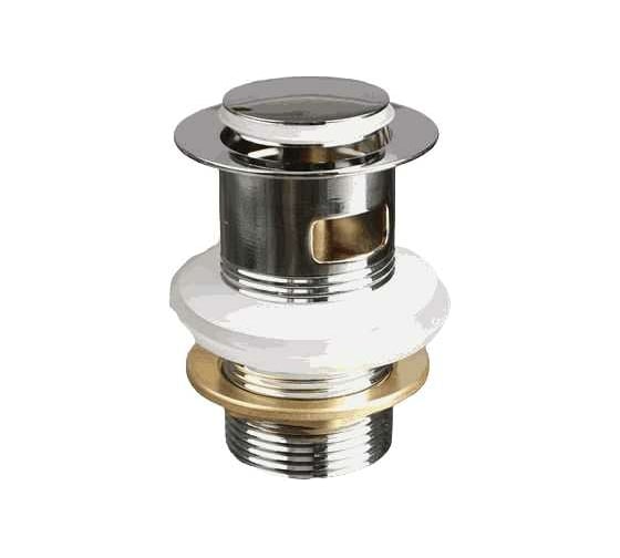 Изображение товара Донный клапан Terma CLICK-CLACK c маленькой кнопкой, с переливом, хром 32361