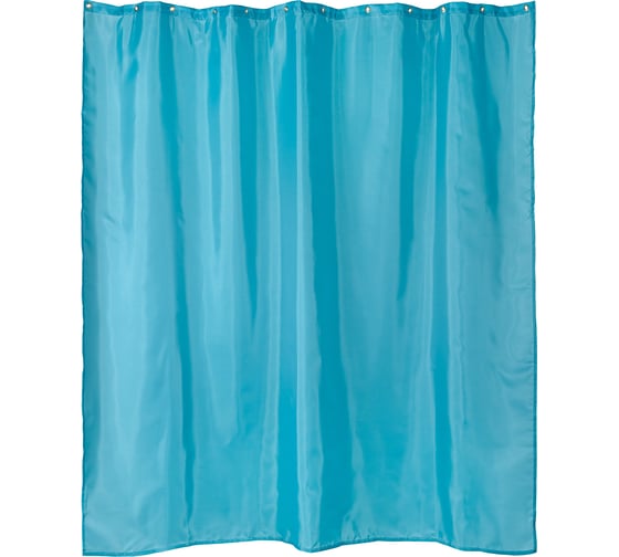 Изображение товара Занавеска для ванной комнаты Moroshka Bright Colors тканевая, 180x180 см., цвет бирюзовый 917-301-02