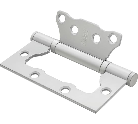 Изображение товара Стальная петля Ренц 100х75х2,5, 2 подшипника, без колпачков, супер белый, без врезки, 2 шт. IN100-2BB FH SW безВР (2шт)