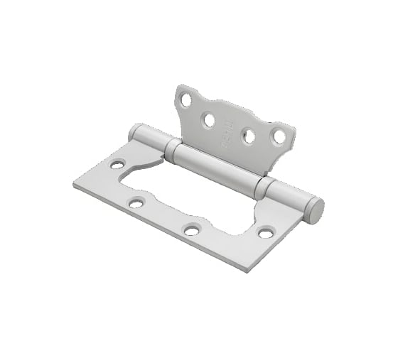 Изображение товара Стальная петля Ренц 100х75х2,5, 2 подшипника, без колпачков, белый, без врезки, 2 шт. IN100-2BB FH W безВР (2шт)