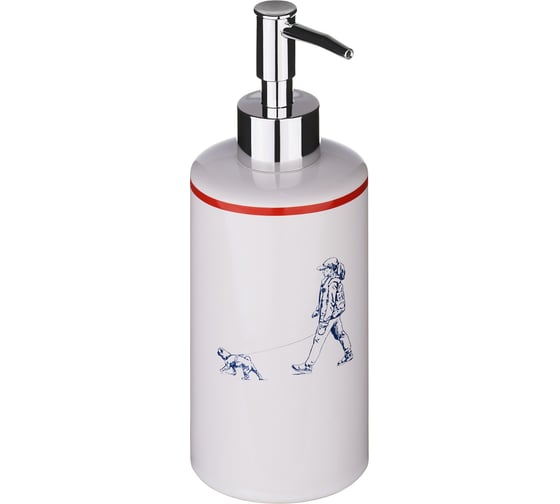 Изображение товара Дозатор для жидкого мыла Moroshka ProPiter 7,2x20 см., цвет белый, синий, красный 937-308-01