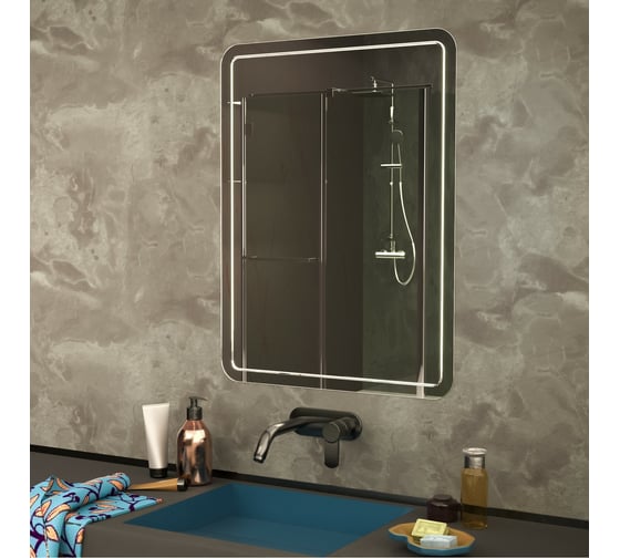 Изображение товара Зеркало MIXLINE "Неро" 450х750 (ШВ) гравировка 550051