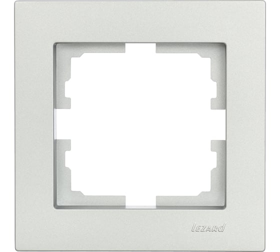 Изображение товара 1-ая горизонтальная рамка Lezard VESNA без вставки, платина 742-3500-146