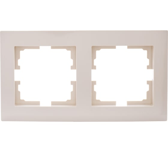 Изображение товара 2-ая горизонтальная рамка Lezard VESNA без вставки, крем 742-0300-147