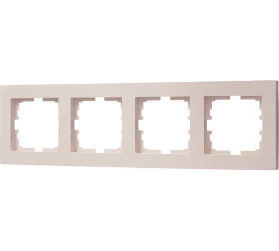 Изображение товара 4-ая горизонтальная рамка Lezard VESNA без вставки, крем 742-0300-149
