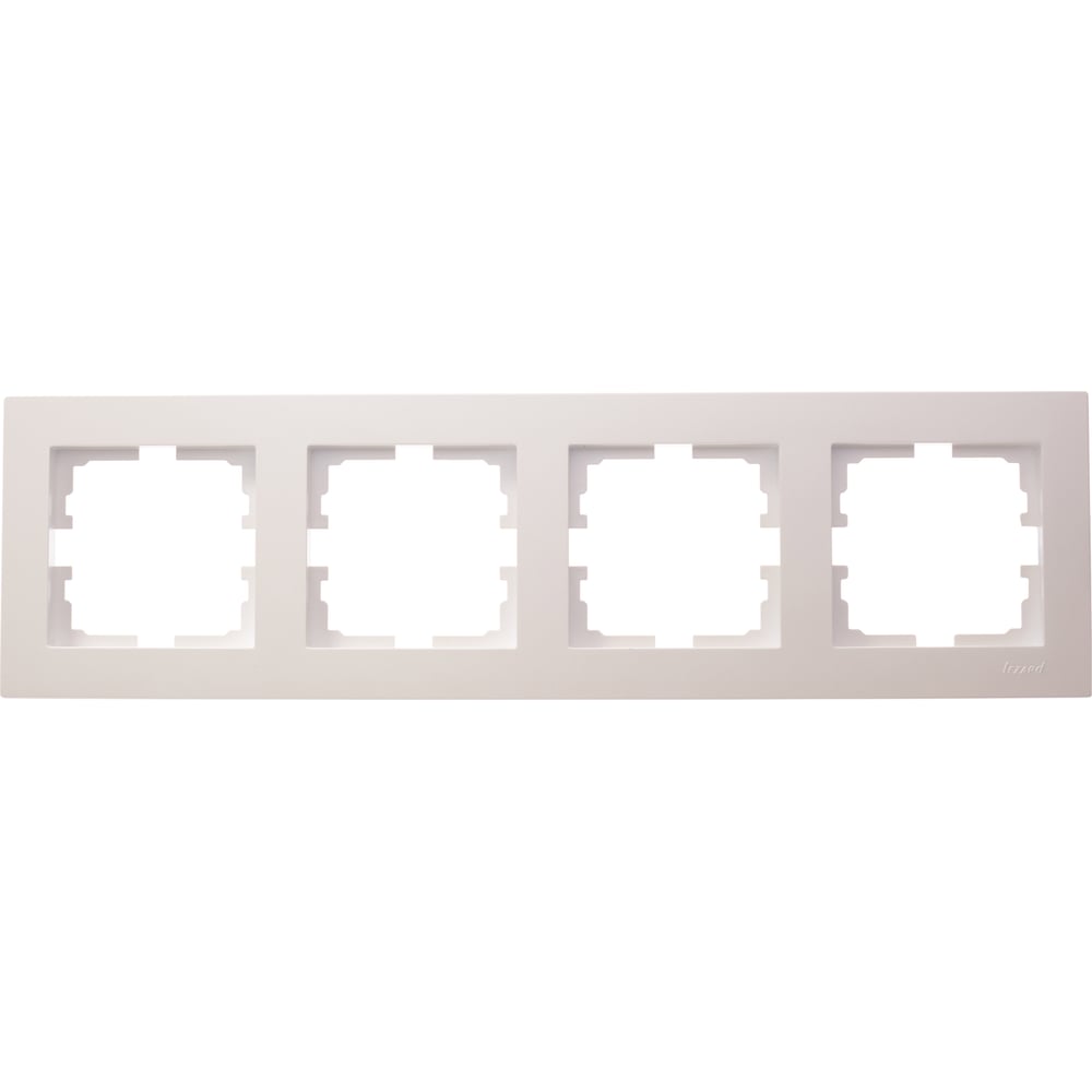 Изображение товара 4-ая горизонтальная рамка Lezard VESNA жемчужно-белый перламутр без вставки