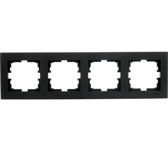 Изображение товара 4-ая горизонтальная рамка Lezard VESNA без вставки, чёрный бархат 742-4200-149