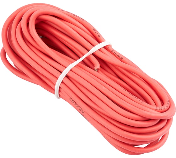 Изображение товара Автомобильный провод ПГВА/ПВАМ REXANT 1x1,50 мм красный, бухта 5 метров 01-6534-2-5