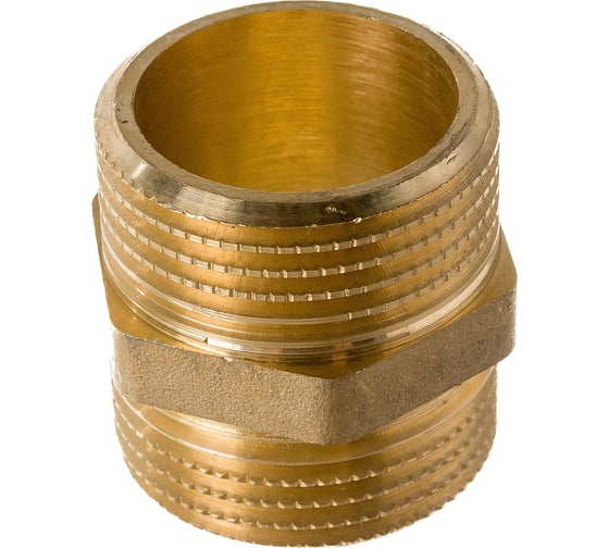 Изображение товара Ниппель прямой LD PRIDE DN25 (1") НР/НР латунь с биркой LD.65.511.25