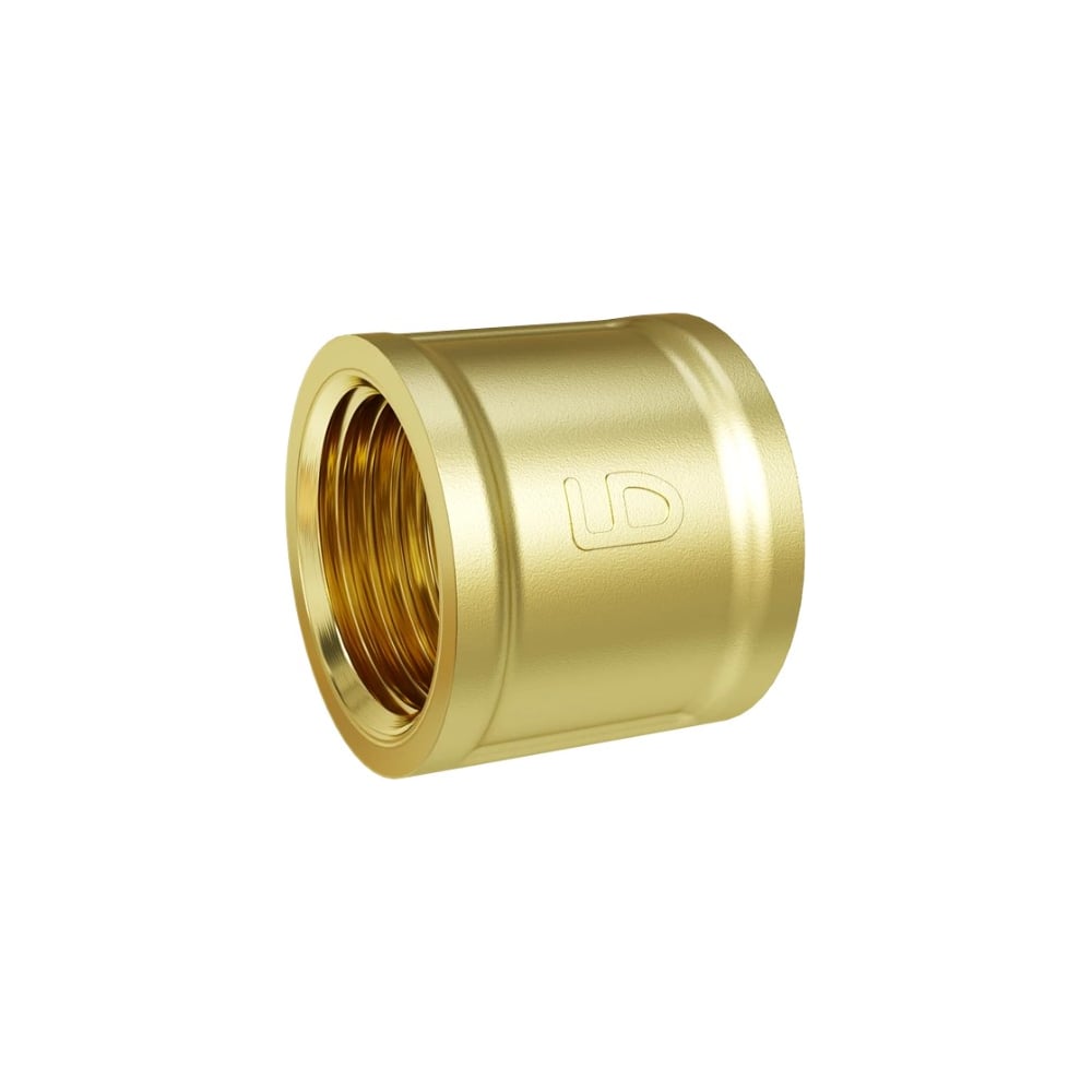 Муфта LD PRIDE DN15 (1/2") ВР латунь с биркой LD.65.502.15.1