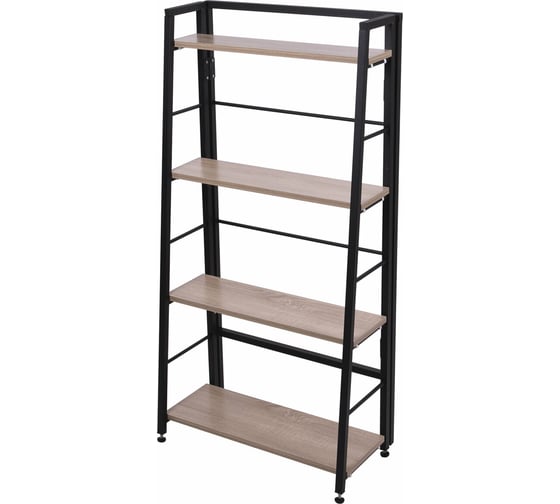 Изображение товара Стеллаж BRABIX "Smart SH-007", 605x295x1193 мм, ЛОФТ, трапеция, складной, металл/ЛДСП дуб каркас 641872