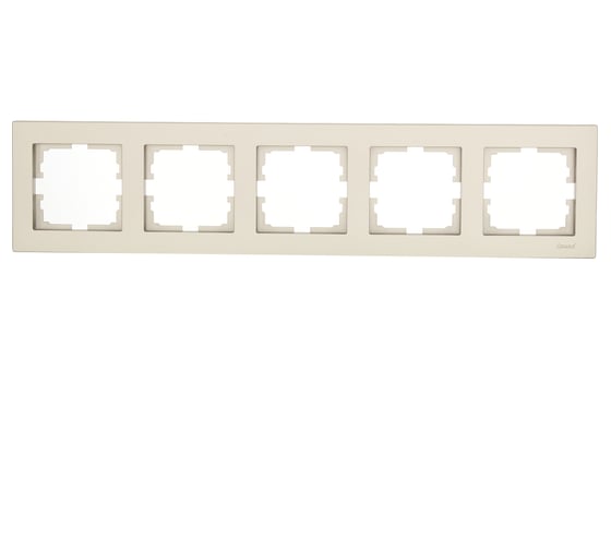 Изображение товара 5-ая горизонтальная рамка Lezard VESNA без вставки, титан 742-3700-150