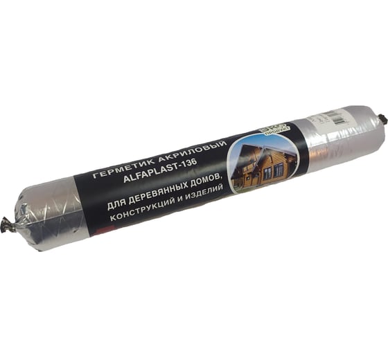 Изображение товара Герметик для дерева Alfaplast -136 "Теплый шов" медовый, файл-пакет 900 гр 253619