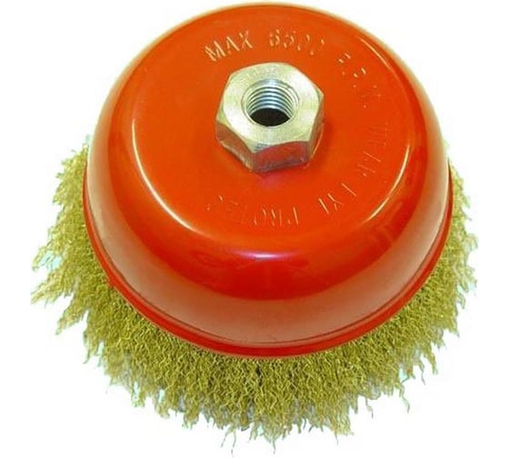 Изображение товара Щетка торцевая 125 мм, М14, латунированная, для УШМ (99125) CNIC 19322