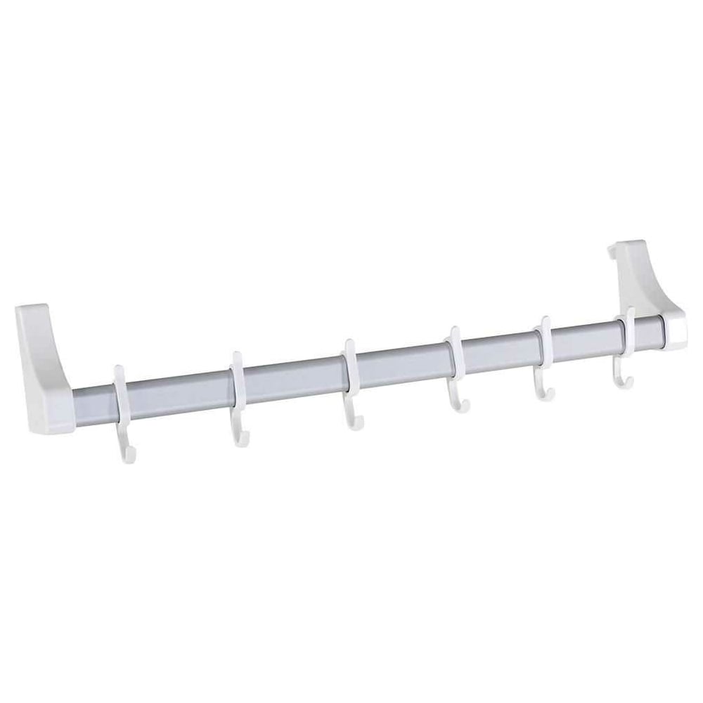 Изображение товара Вешалка на дверь PRIMANOVA 57 см 6 крючков белая для одежды