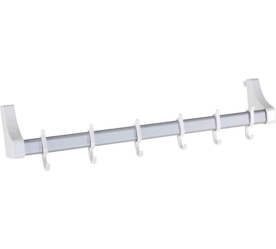 Изображение товара Вешалка на дверь PRIMANOVA 57 см, 6 крючков, белая M-KA01-01