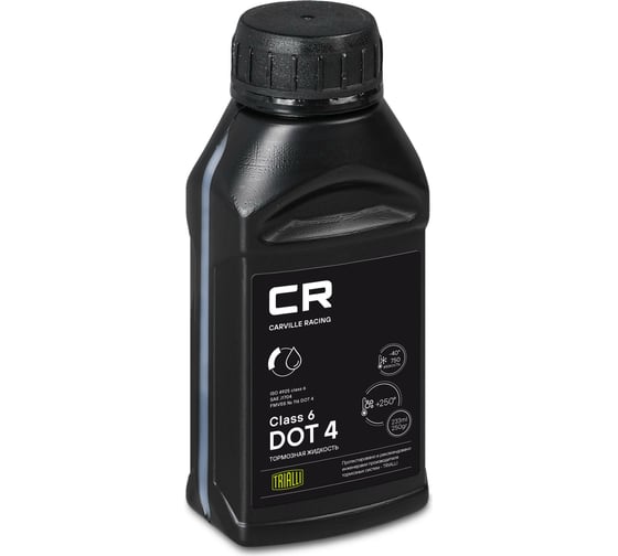 Изображение товара Тормозная жидкость CARVILLE RACING DOT 4 Class 6, t 250C, вязкость 700, 233 мл/250 г L6275257