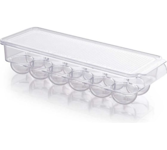 Изображение товара Контейнер для хранения 12 яиц PRIMANOVA с крышкой, прозрачный, 33x11.7x7.4 см, акрил M-E65-16