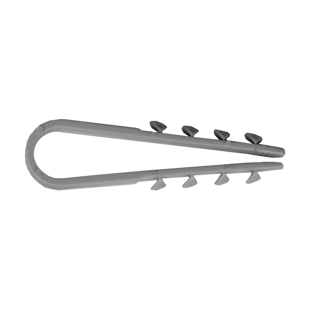 Изображение товара Дюбель-хомут Росдюбель круглый 45мм 6мм серый 100 шт. монтаж кабелей