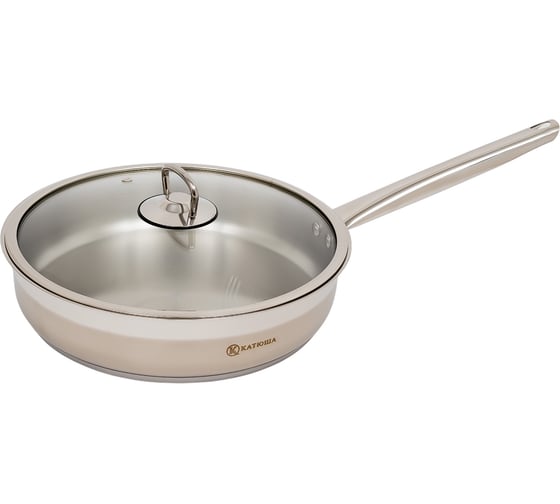 Изображение товара Сковорода Катюша София нержавеющая сталь 26 см, стекл. крышка, арт.29910-260-0
