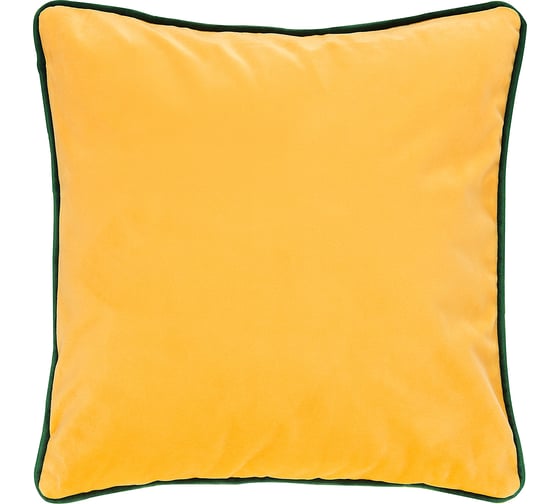 Изображение товара Декоративная подушка Moroshka Shangri La 40x40 см, на потайной молнии, цвет желтый, зеленый D02-48
