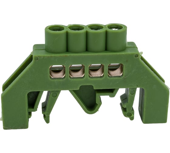 Изображение товара Шина PE земля в комбинированном зеленом изоляторе на DIN-рейку REXANT 6x9 мм 4 группы 11-2305