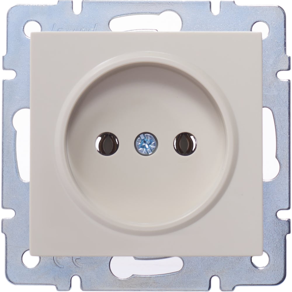 Изображение товара Розетка Lezard VESNA без заземления керамическая 1 гнездо кремовая