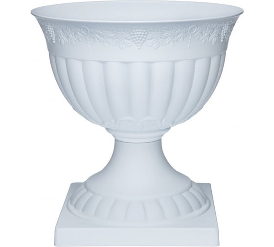 Изображение товара Вазон Эльфпласт Флора диаметр 39 см, высота 39 см, 14.5 л, белый 032222