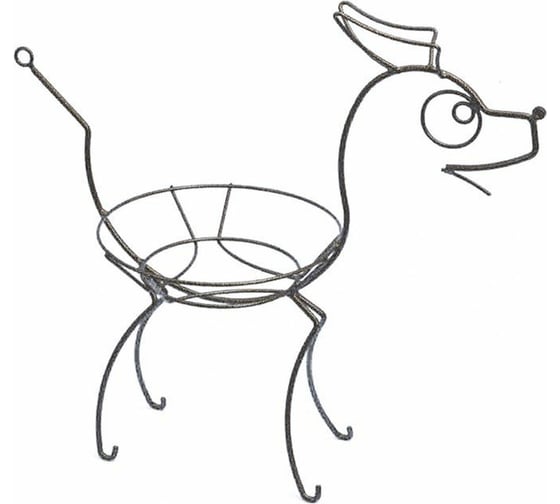 Изображение товара Настольная подставка на 1 горшок ПРОФСАНМОНТАЖ Собака 45х48х22 см 056348