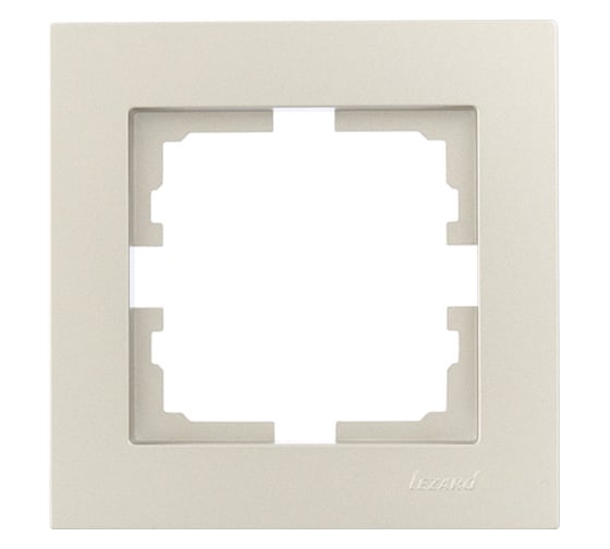 Изображение товара 1-ая горизонтальная рамка Lezard VESNA без вставки, титан 742-3700-146