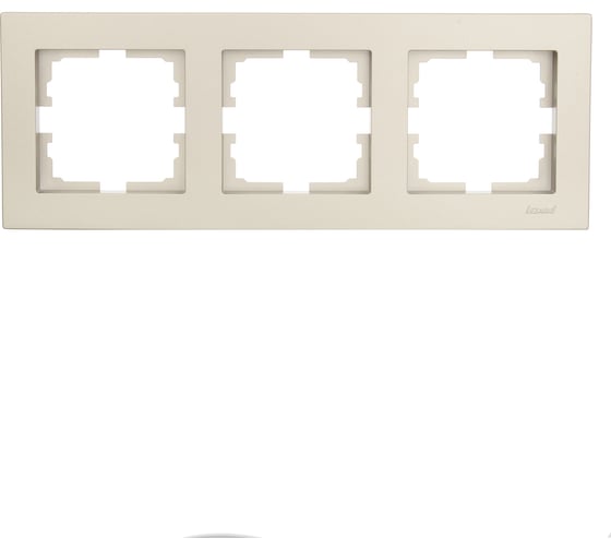 Изображение товара 3-ая горизонтальная рамка Lezard VESNA без вставки, титан 742-3700-148