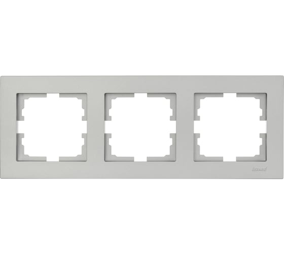 Изображение товара 3-ая горизонтальная рамка Lezard VESNA без вставки, платина 742-3500-148