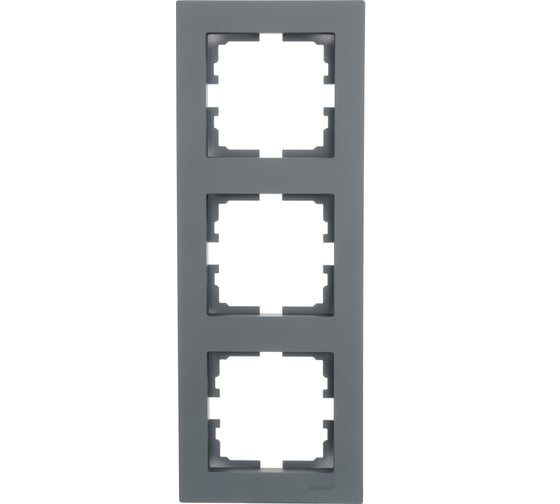 Изображение товара 3-ая вертикальная рамка Lezard VESNA без вставки, графит 742-3400-153