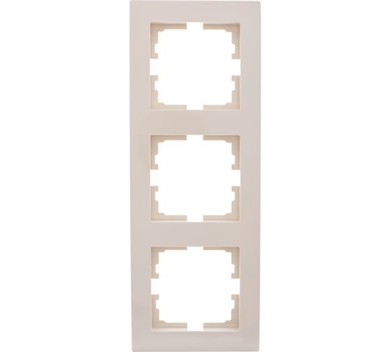 Изображение товара 3-ая вертикальная рамка Lezard VESNA без вставки, крем 742-0300-153