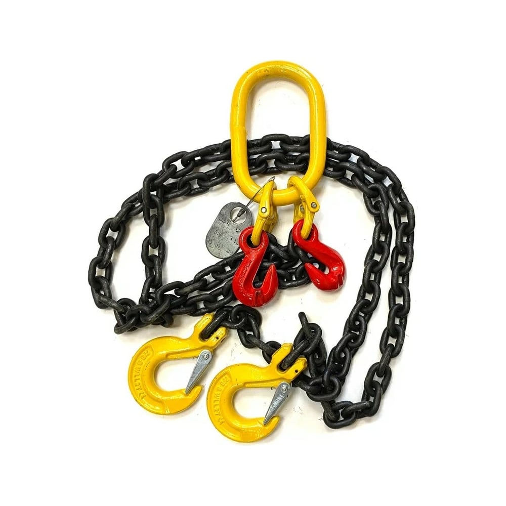 Изображение товара Двухветвевой цепной строп ТамбовТехСнаб 1.6 т 3.5 м с крюками