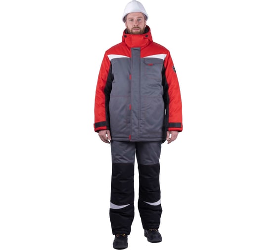 Изображение товара Зимний костюм ГК Спецобъединение КМ-10 ЛЮКС 3-4 класс, серый-красный-чёрный Кос 212/96/182