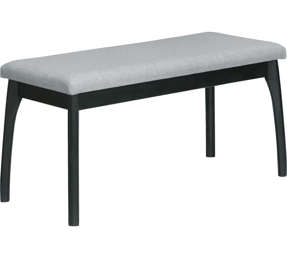 Изображение товара Мягкая скамья для прихожей Мебелик ткань серый, каркас венге 7563