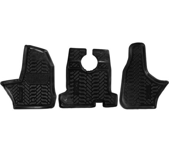 Изображение товара Ковры Airline для ГАЗон Next 14-, 3 шт., высокий борт, 3D с подпятником, 1й ряд, ТЭП, черные ACM-PS-19