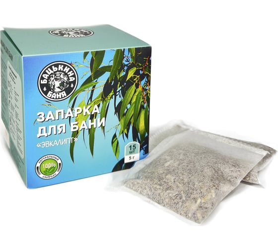 Изображение товара Универсальный фильтр-пакет для заваривания Бацькина баня Эвкалипт 15 шт. по 5 г 21035