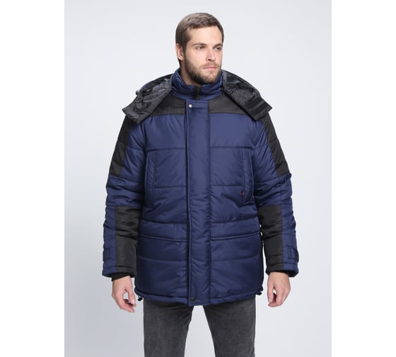 Изображение товара Зимняя куртка Факел Европа, тк.Дюспо, темно-синий/черный, размер 64-66, рост 170-176 87472332.013