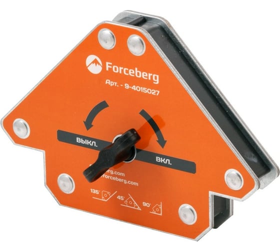 Изображение товара Уголок усиленный отключаемый магнитный для сварки и монтажа Forceberg 9-4015027